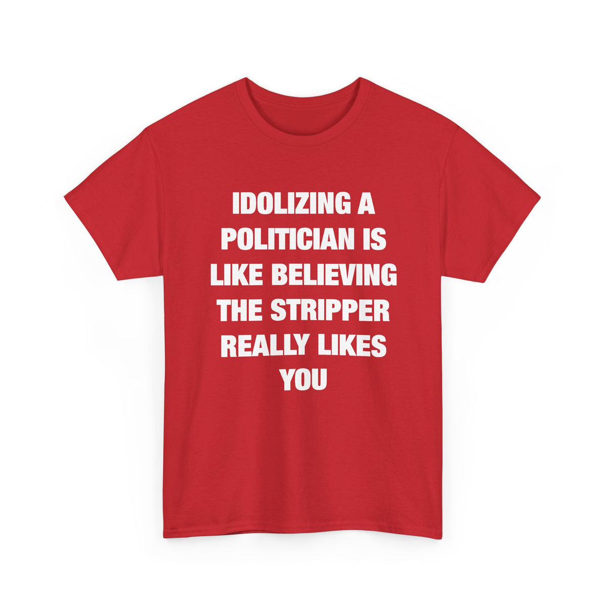 Idolizing a Politician Is Like Believing the Stripper Really Likes You T-Shirt